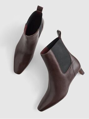 New Madewell The Dimes Chelsea Boot Turkish Coffee Brown 8.5 Leather FLAW